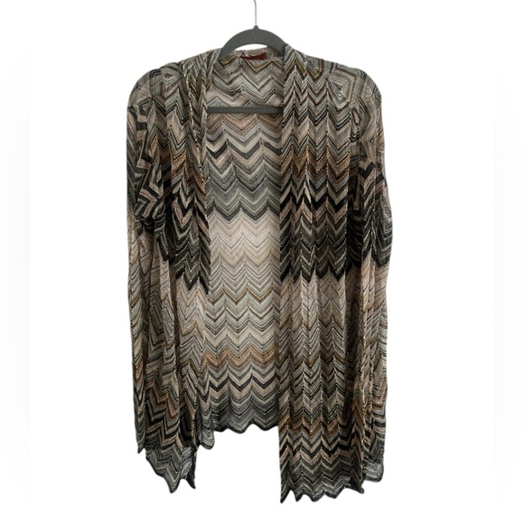 Missoni Metallic Silver Gold Cardigan, size 44 - Picture 1 of 7